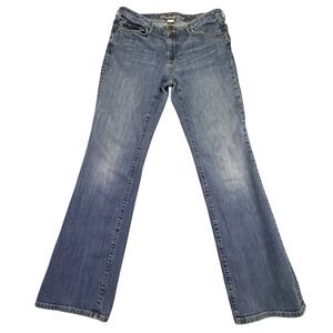 Eddie‎ Bauer Jeans Women's Size 12 Slightly Curvy Bootcut Medium Wash Aged Blue